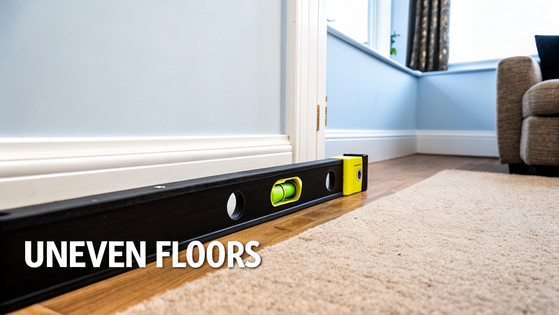 Sloping or Uneven Floors. House Subsidence Signs