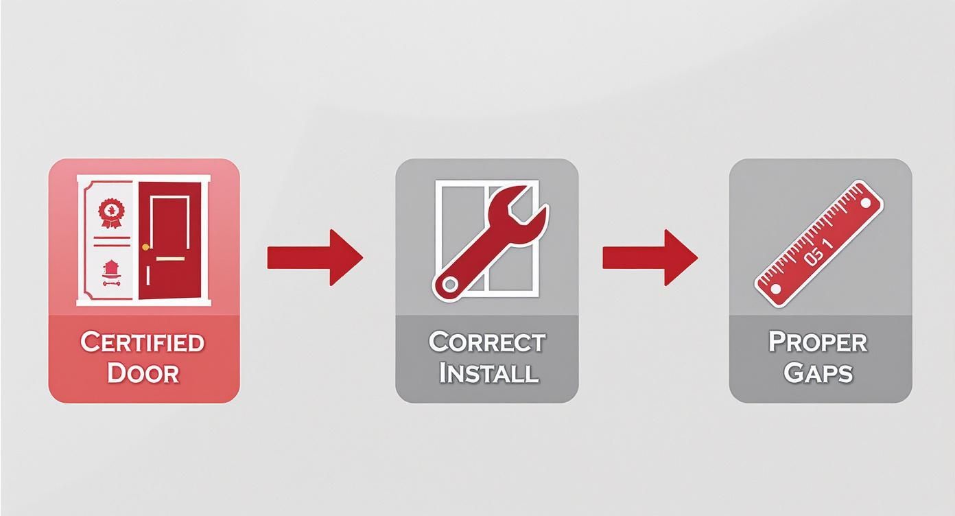 Infographic about fire door requirements