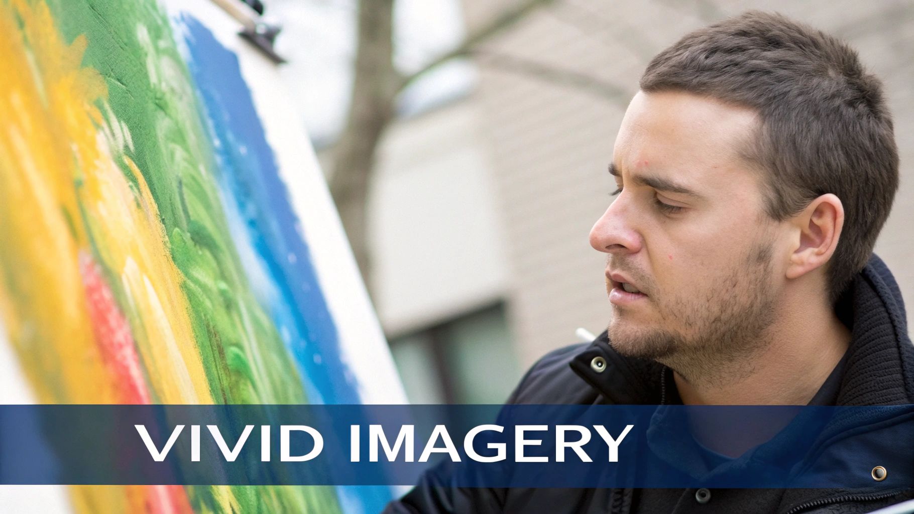 A field of vivid red poppies in full bloom, representing the adjective 'vivid'