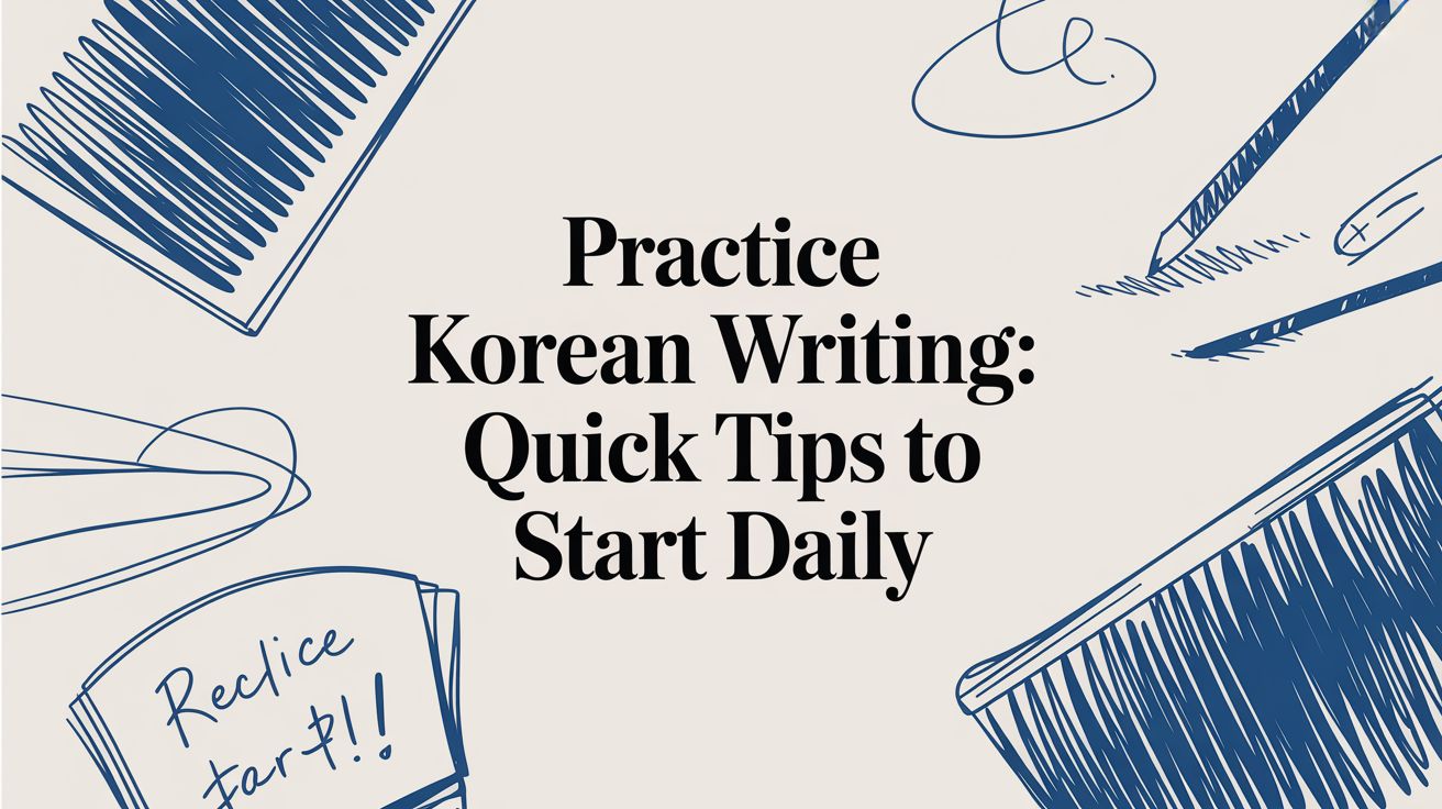 practice korean writing: Quick Tips to Start Daily