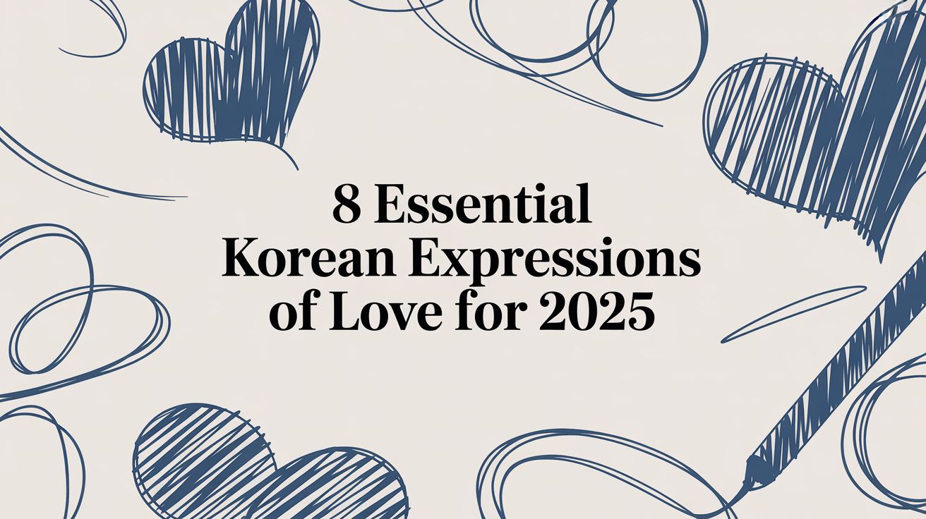 8 Essential Korean Expressions of Love for 2025
