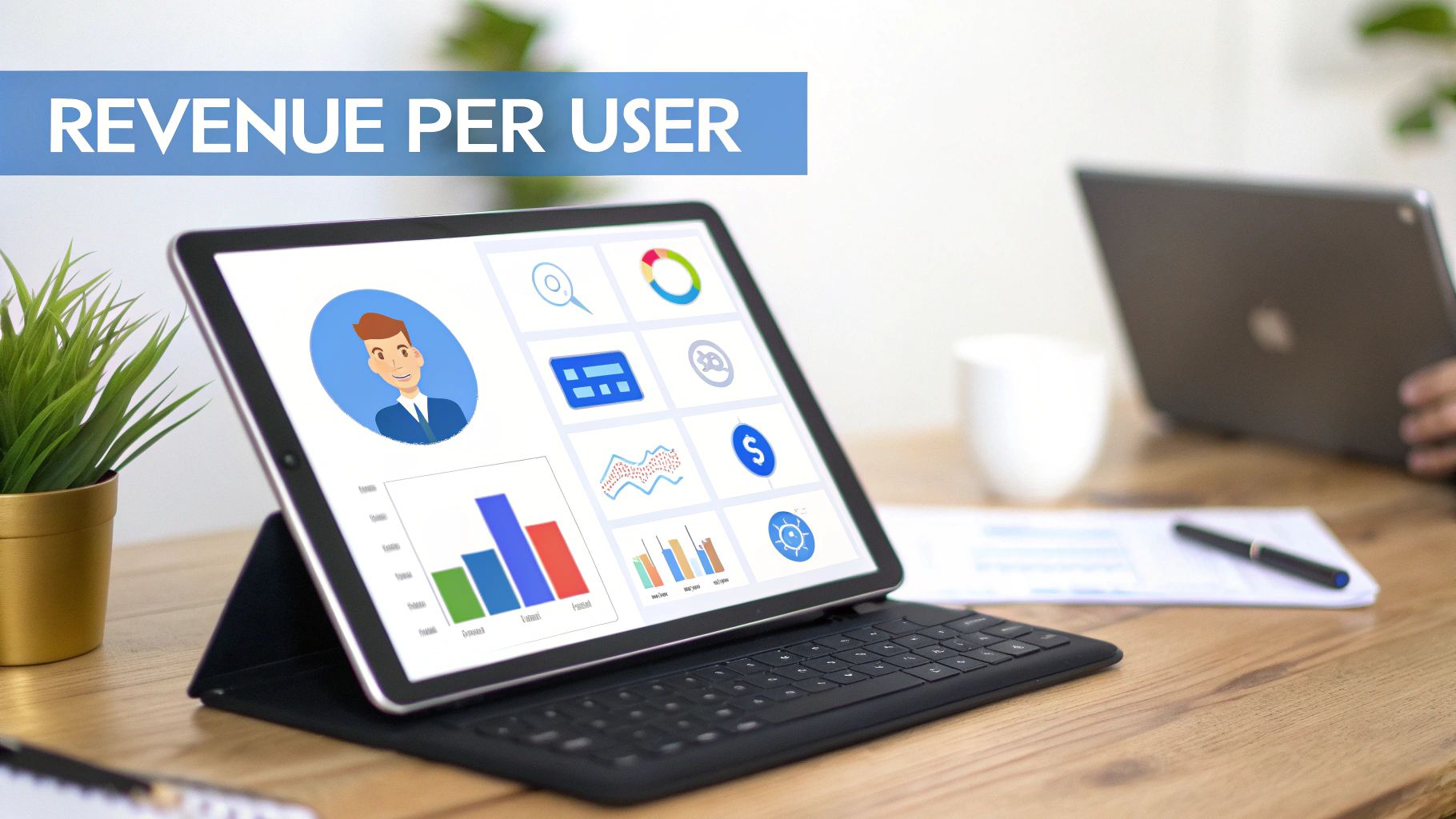 A strategic roadmap with arrows pointing from past data points to future growth projections, indicating predictive analytics.
