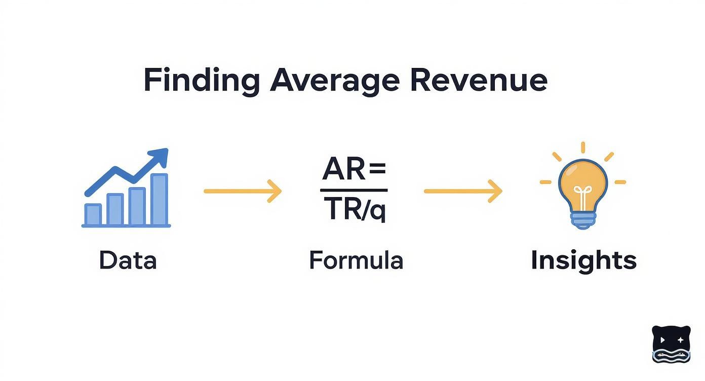 Infographic about how to calculate average revenue