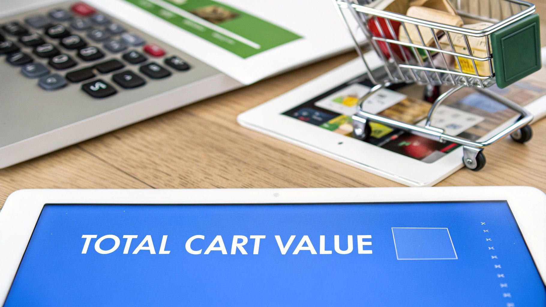 A person analyzing a sales dashboard with GMV charts and graphs on a large screen, representing data clarity for a Shopify founder.