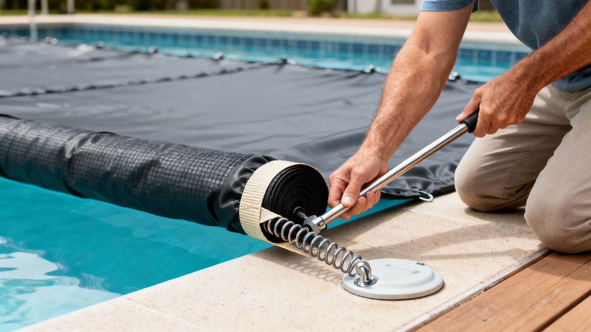 Pool Safety Rope Installation Pool Safety Cover Installation: A 2025 Guide | Pool & Landscaping of ...