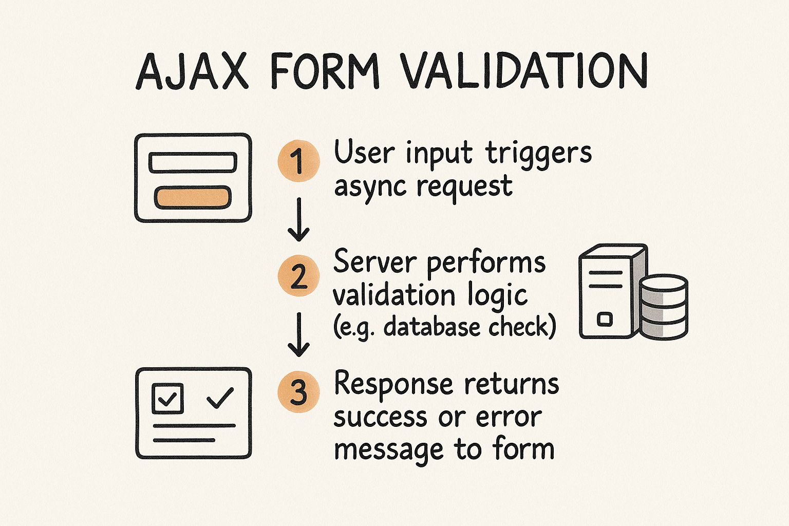 Infographic showing key data about AJAX Form Validation
