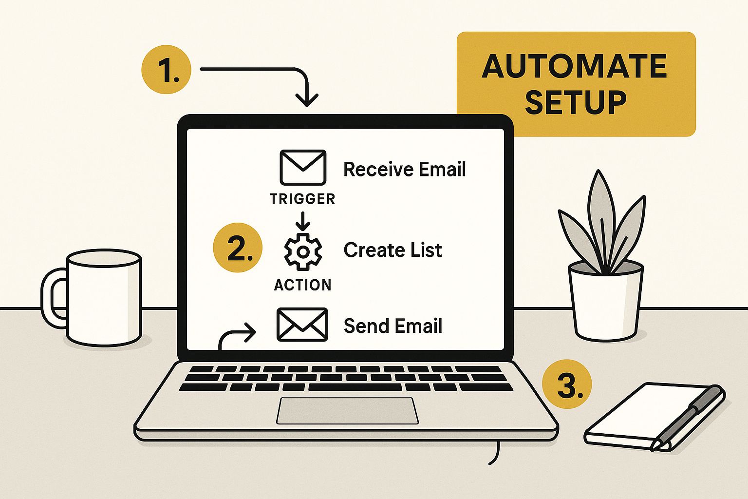 Infographic about automated email workflow