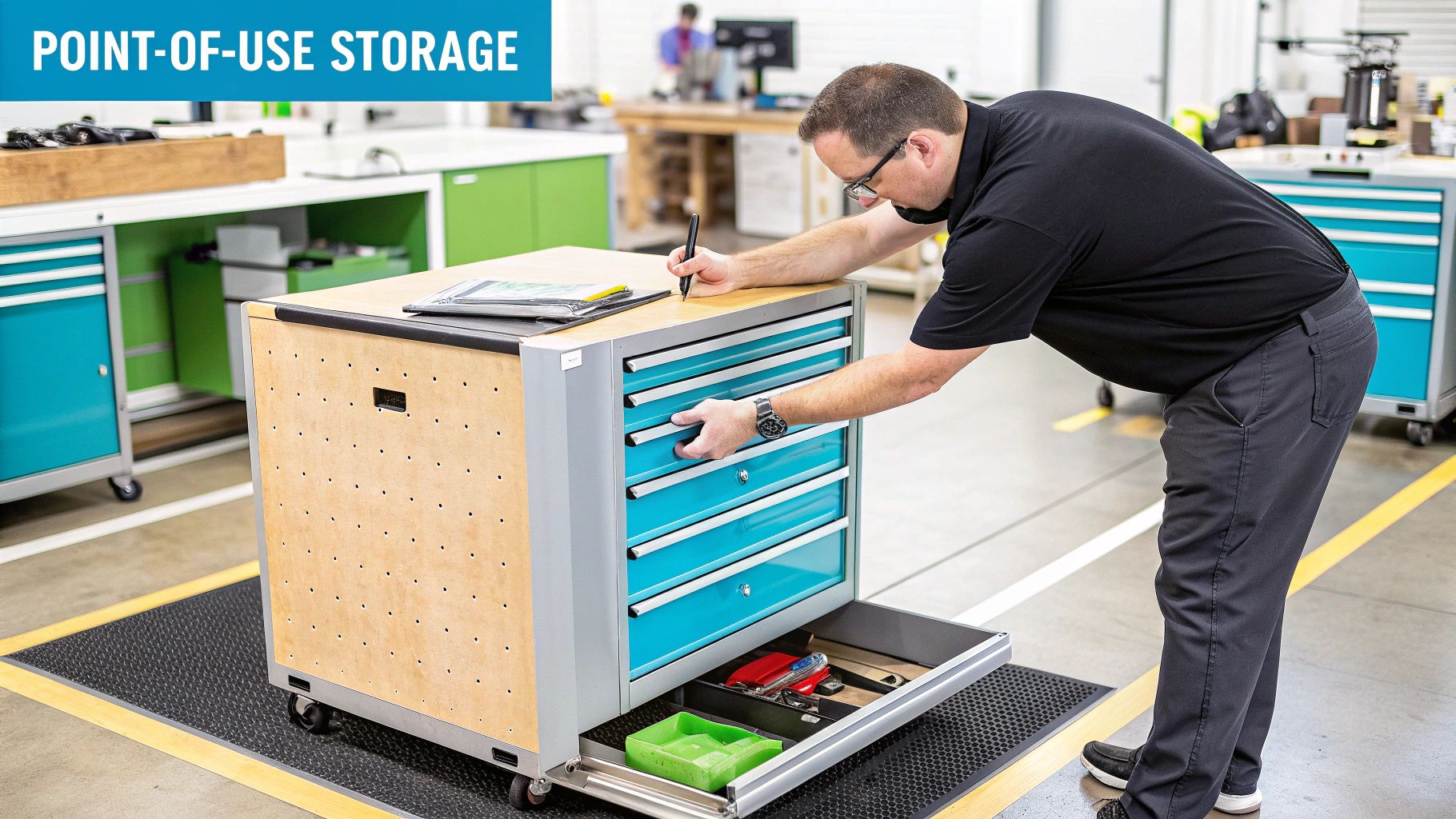 Point Of Use Storage drawer cabinets metal: Durable Storage for Your Workshop - TEMA ...