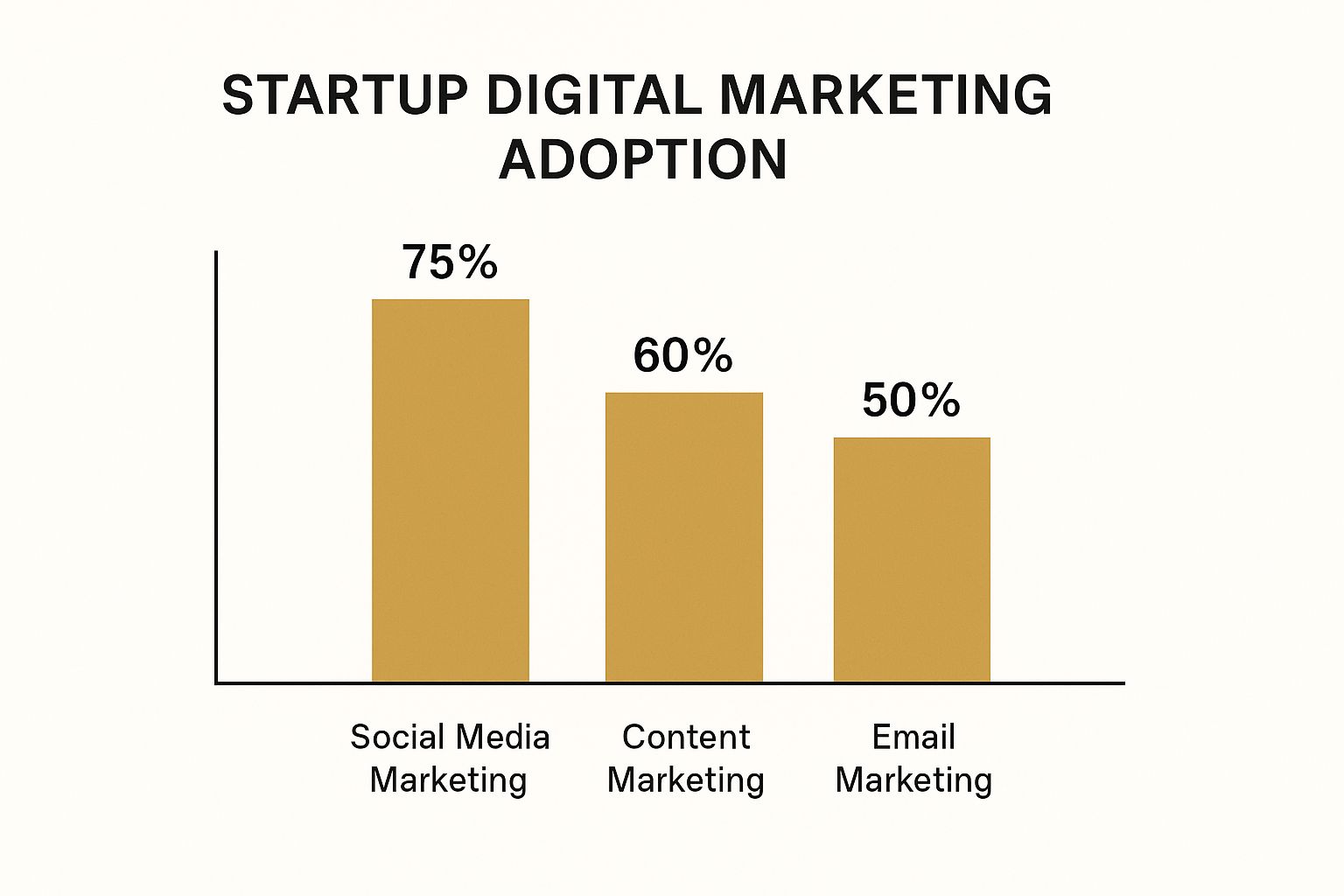Infographic about digital marketing for startups