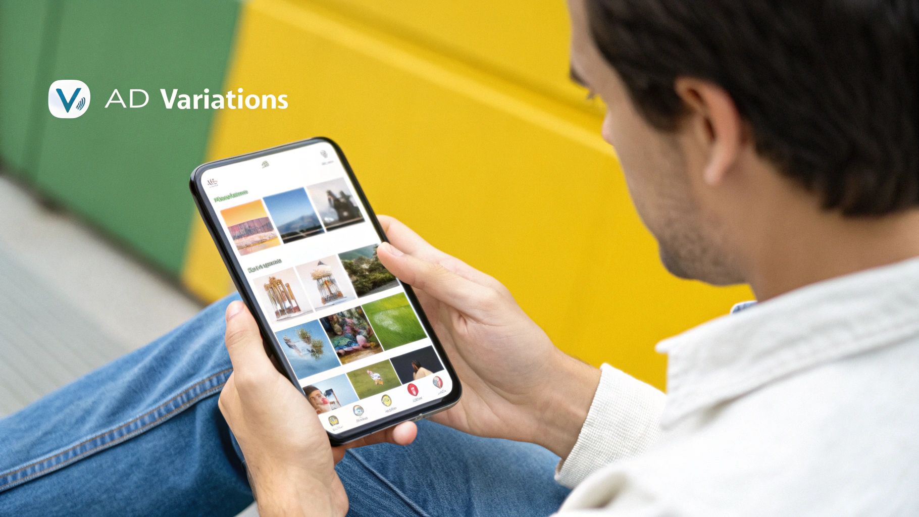 Different types of retargeting campaign ads shown on various devices.
