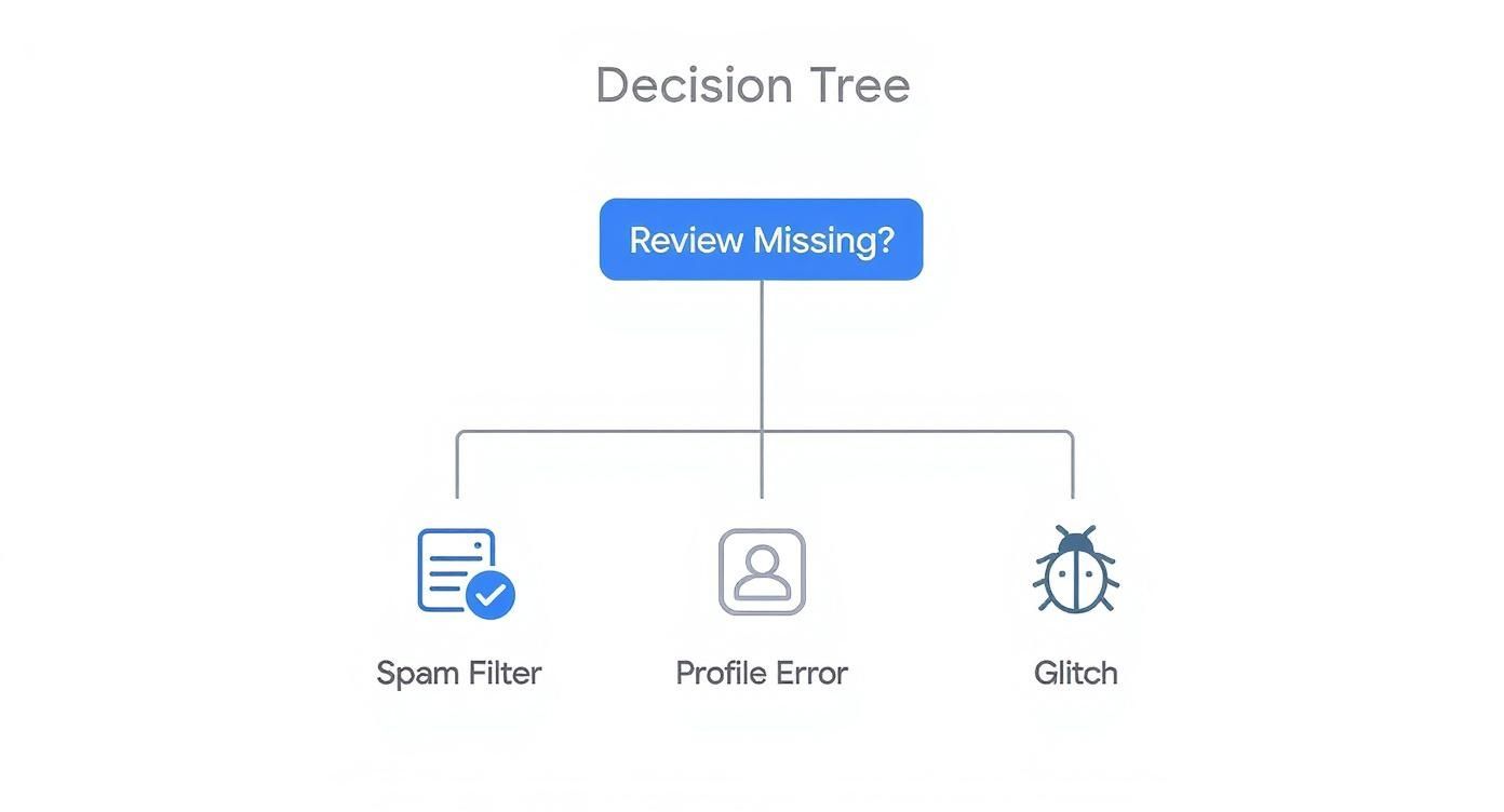 Infographic about google reviews not showing