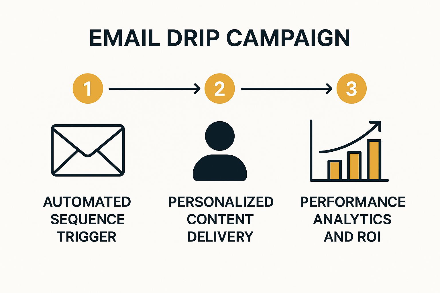 Infographic showing key data about Email Drip Campaigns