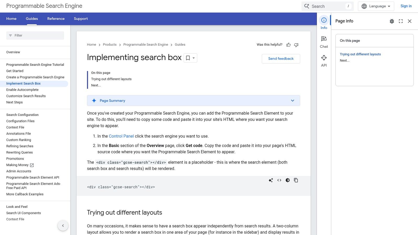 Google Programmable Search – Implementing the search bar (code example)