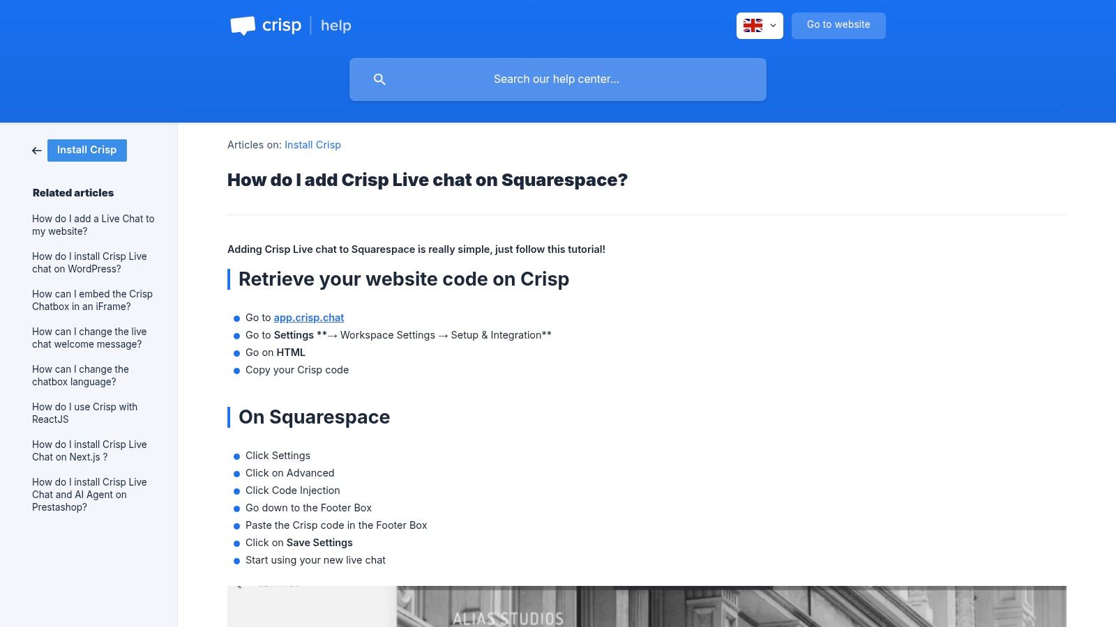 Crisp Squarespace Guide