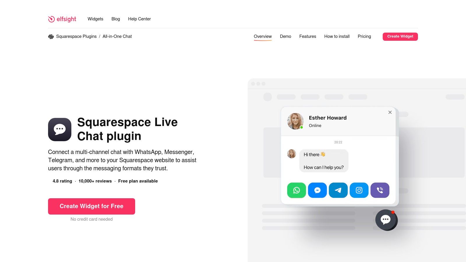 Elfsight (All‑in‑One Chat & WhatsApp Chat)