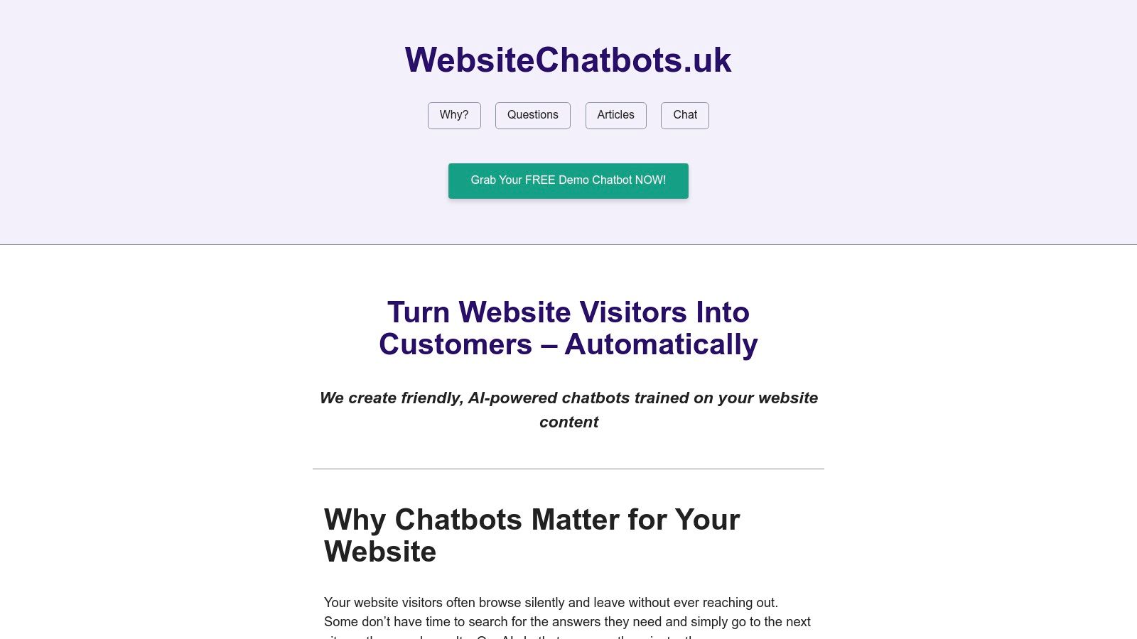 Website Chatbots UK