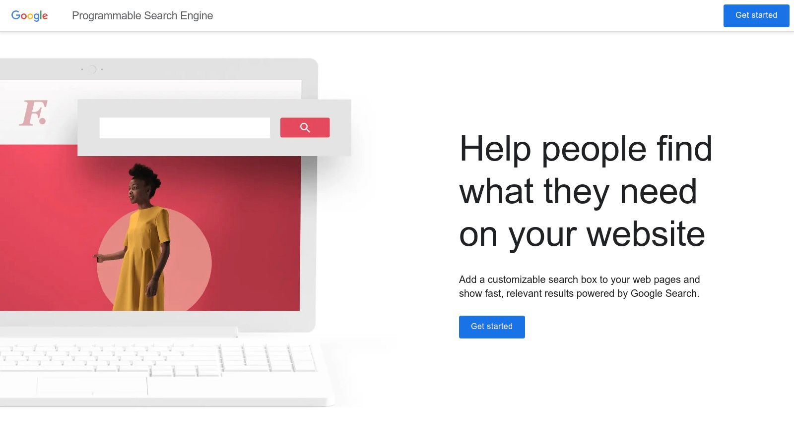 Google Programmable Search Engine (PSE) – Product site and control panel