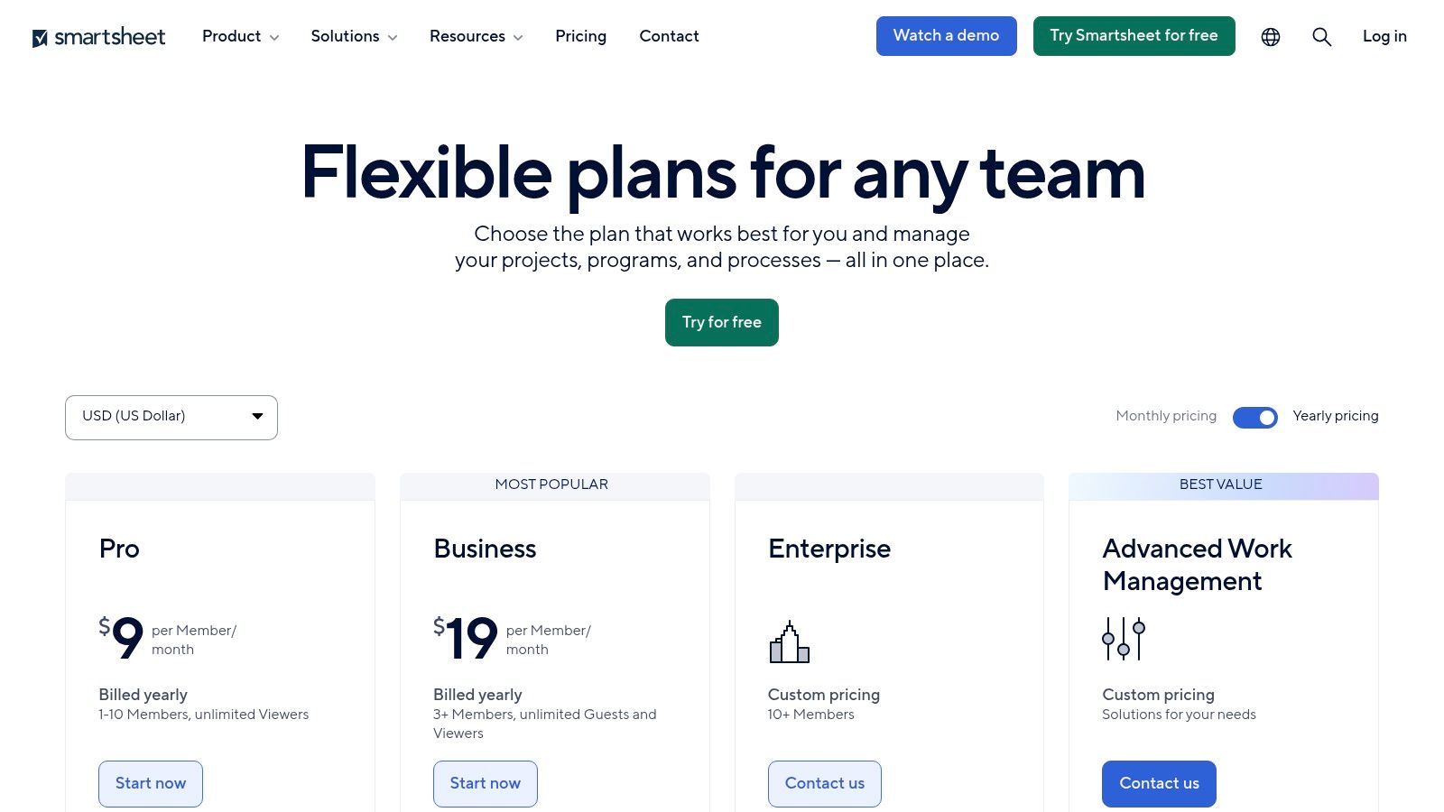 Smartsheet (Marketing solution)