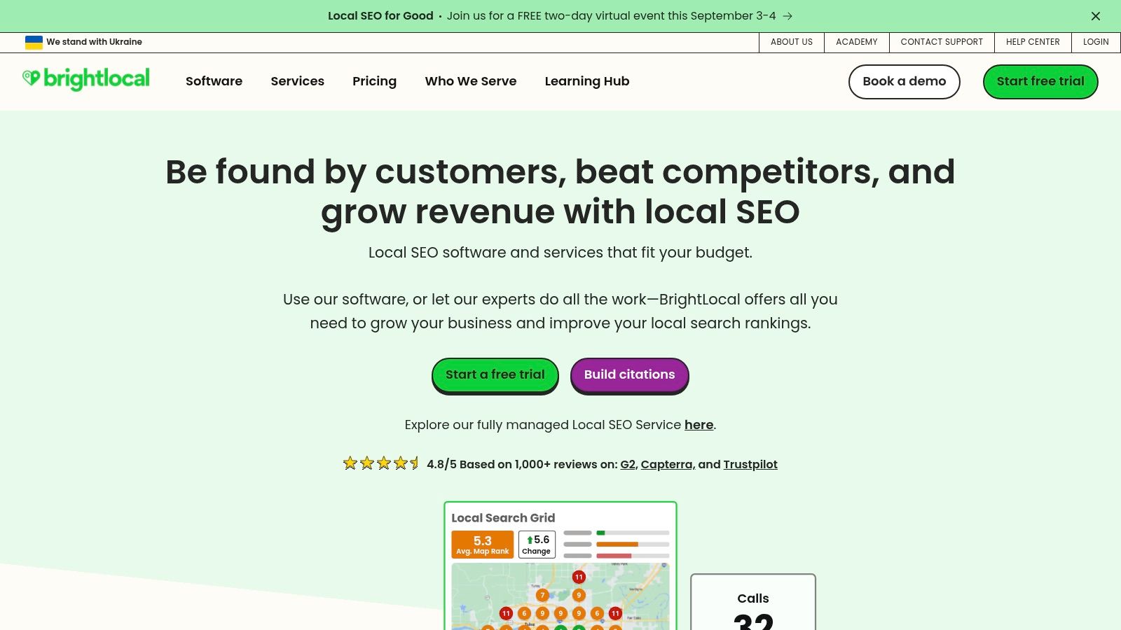 BrightLocal (Reputation Manager + local SEO suite)
