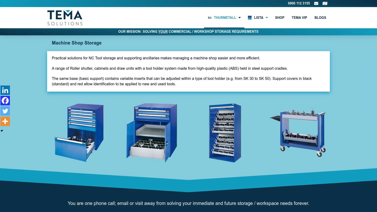 Machine Shop Storage by TEMA Solutions Limited