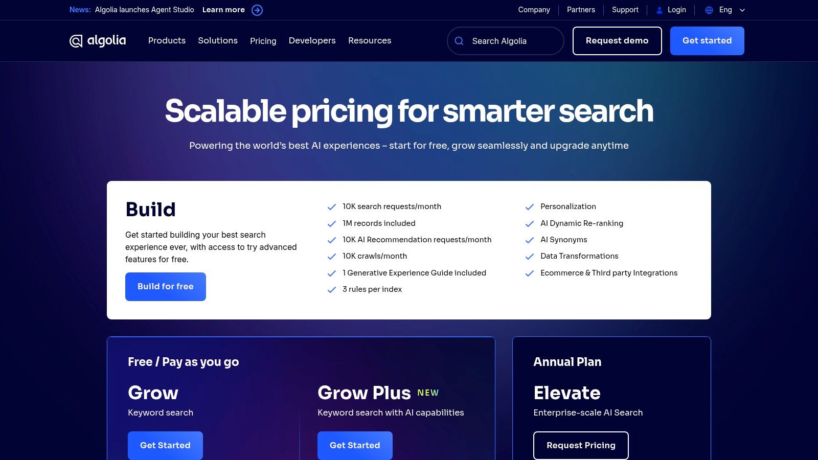 Algolia (AI Recommendations + Personalization)