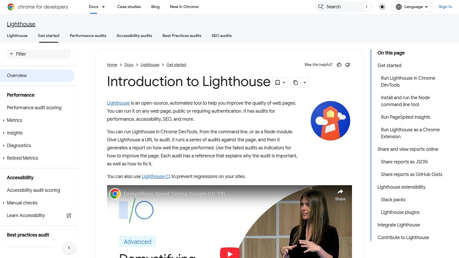 Google Lighthouse
