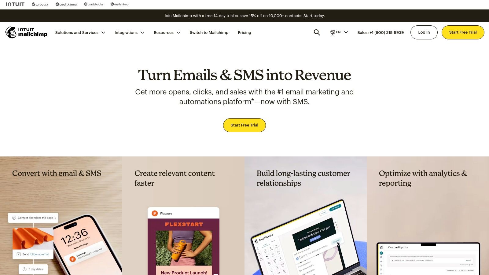 Mailchimp interface showing email campaign creation