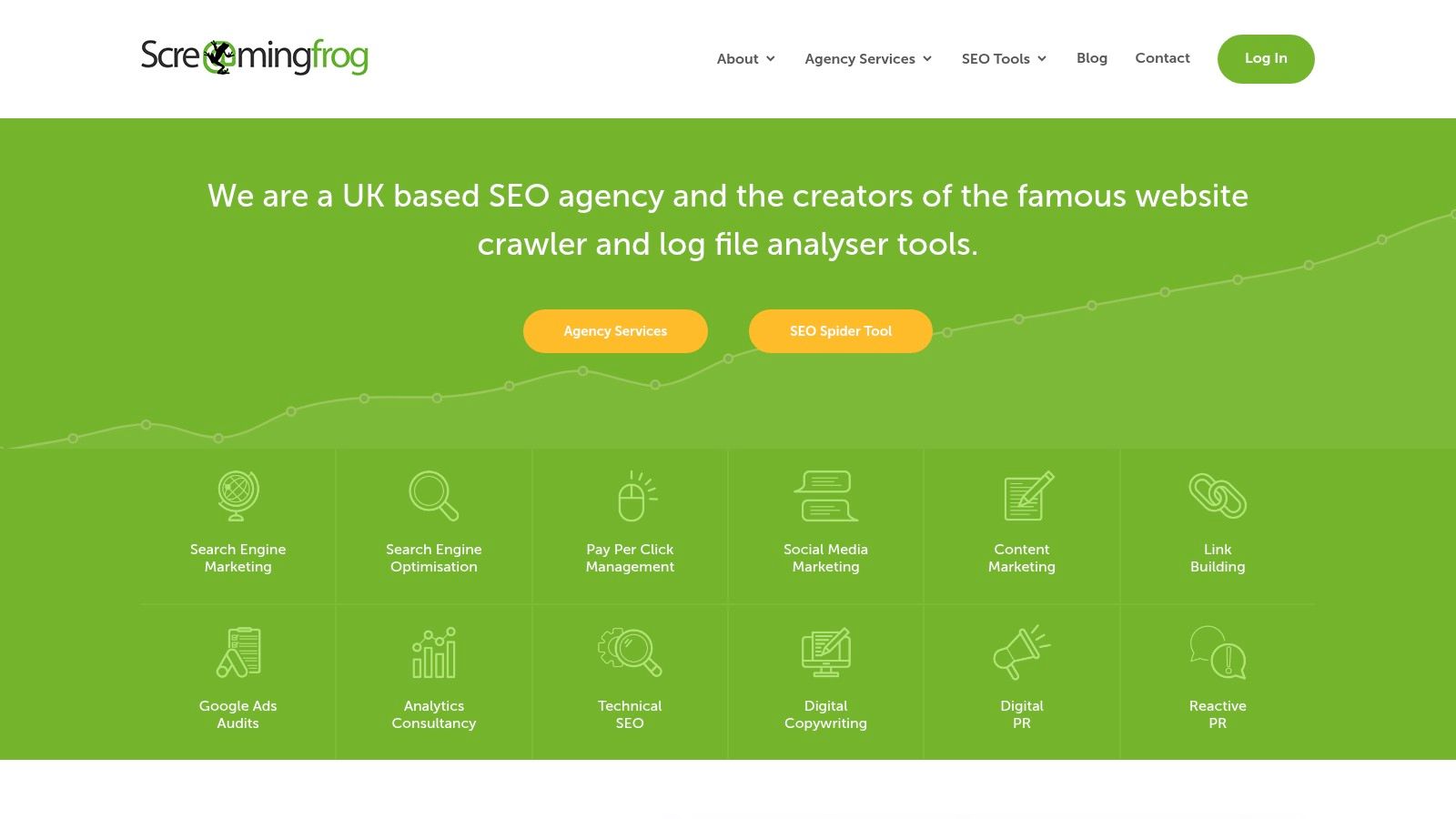Screaming Frog interface showing a website crawl in progress with various tabs for technical SEO analysis.