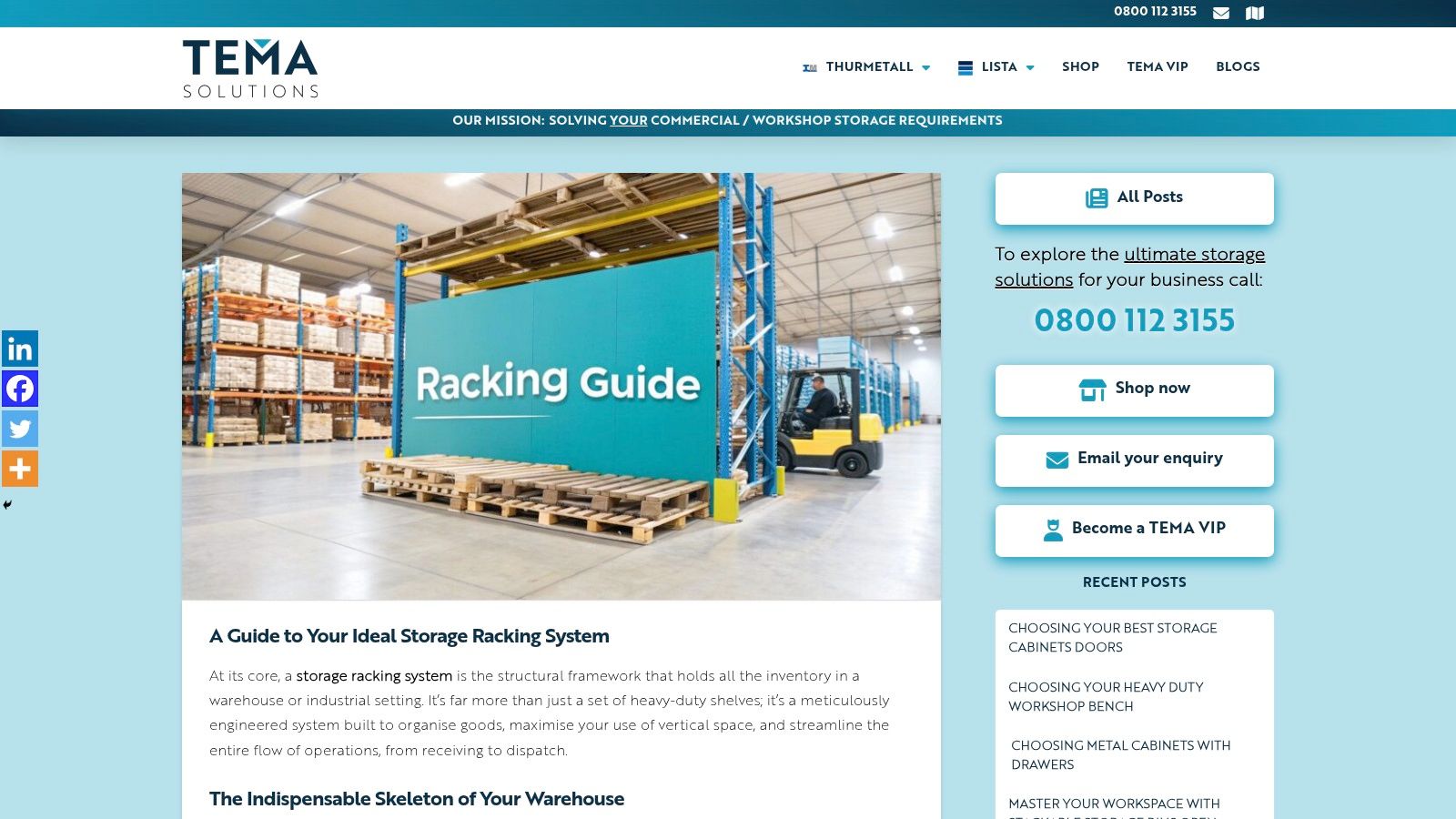 A Guide to Your Ideal Storage Racking System