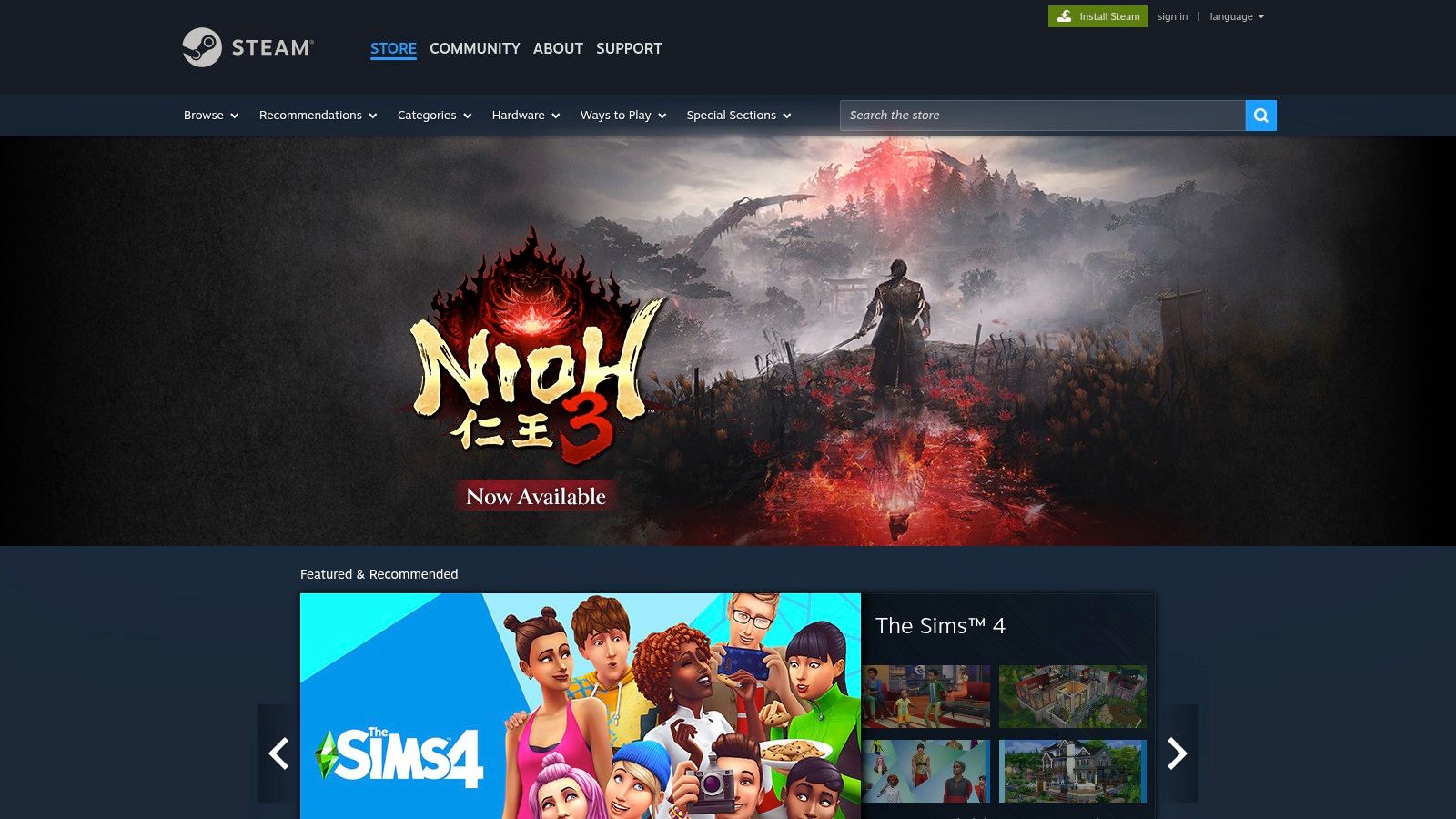 Steam Store (Open World tag)