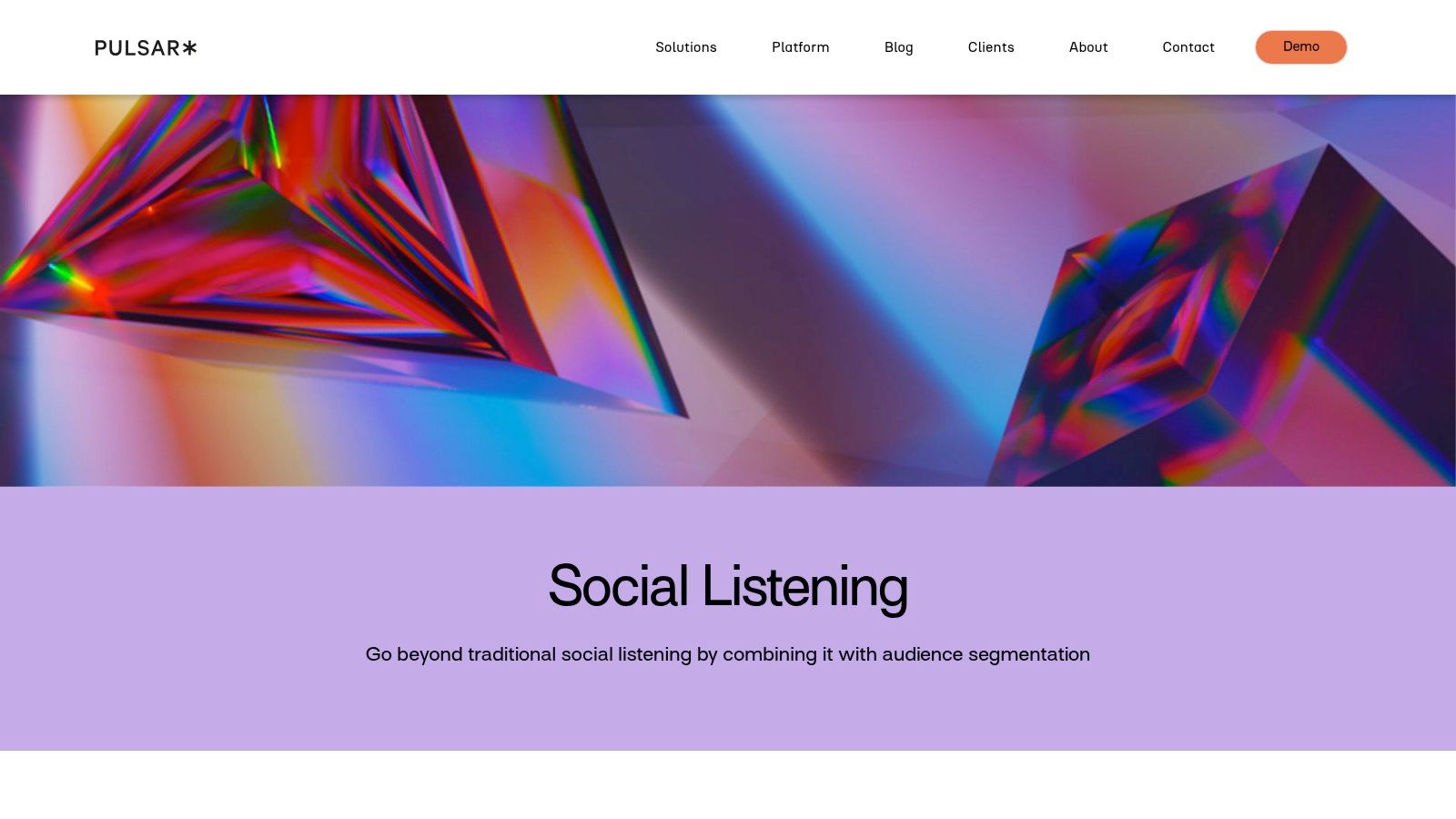 Pulsar Platform's interface showing social listening data visualisations