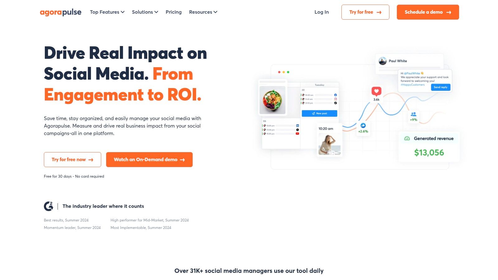 A screenshot of the Agorapulse dashboard, showing the listening feature with various keyword and source filters for monitoring social media conversations.