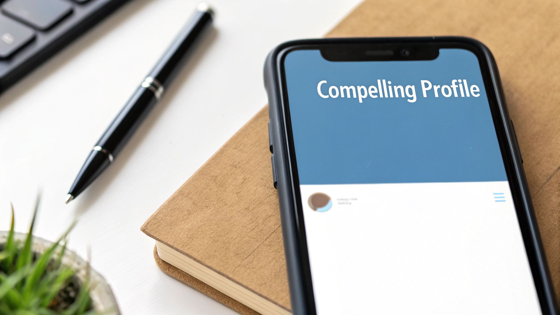 A split-screen image showing an AI-generated influencer on the left and a smartphone displaying her Instagram profile on the right.