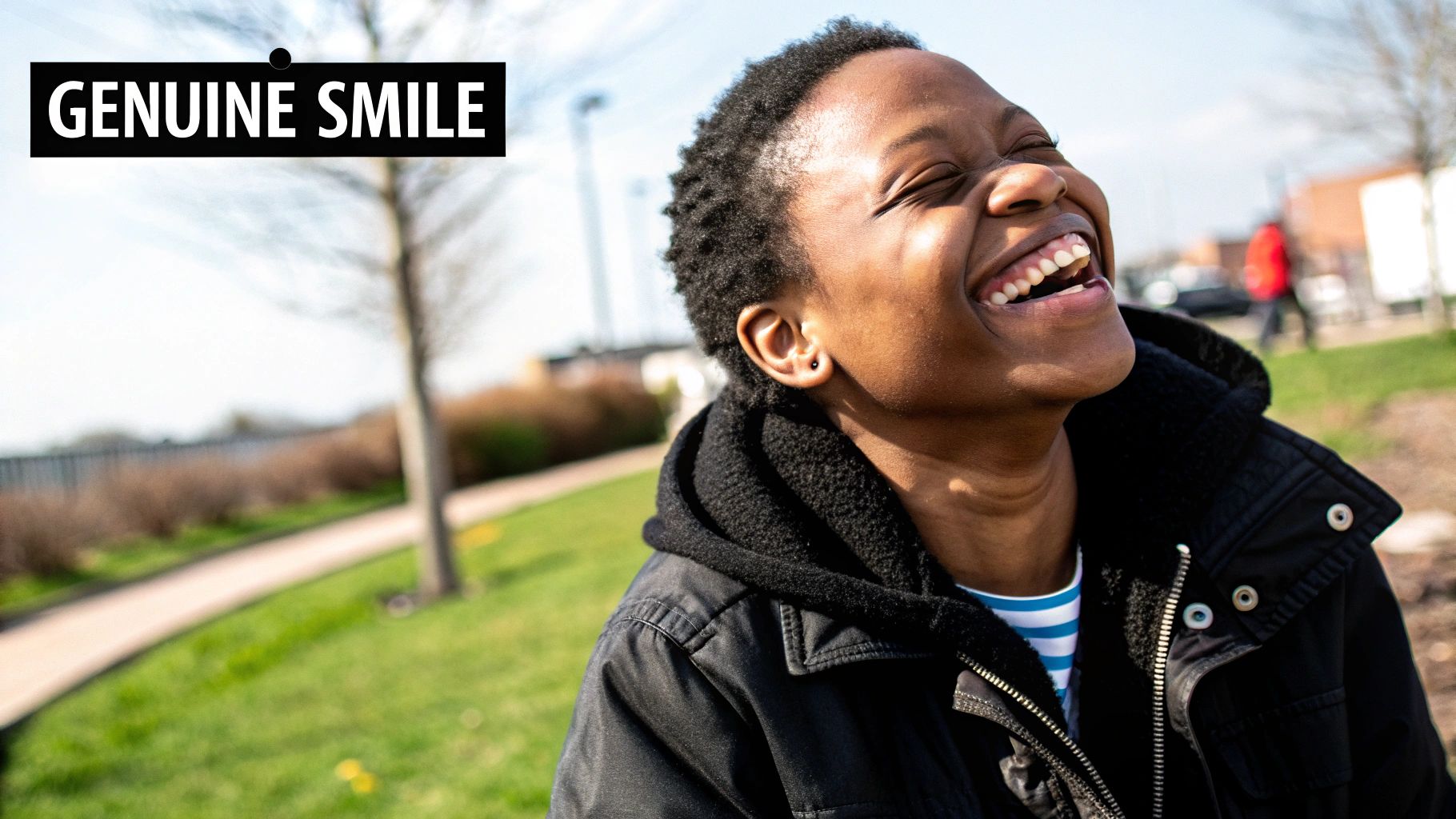 Show Genuine Smiles and Positive Expressions