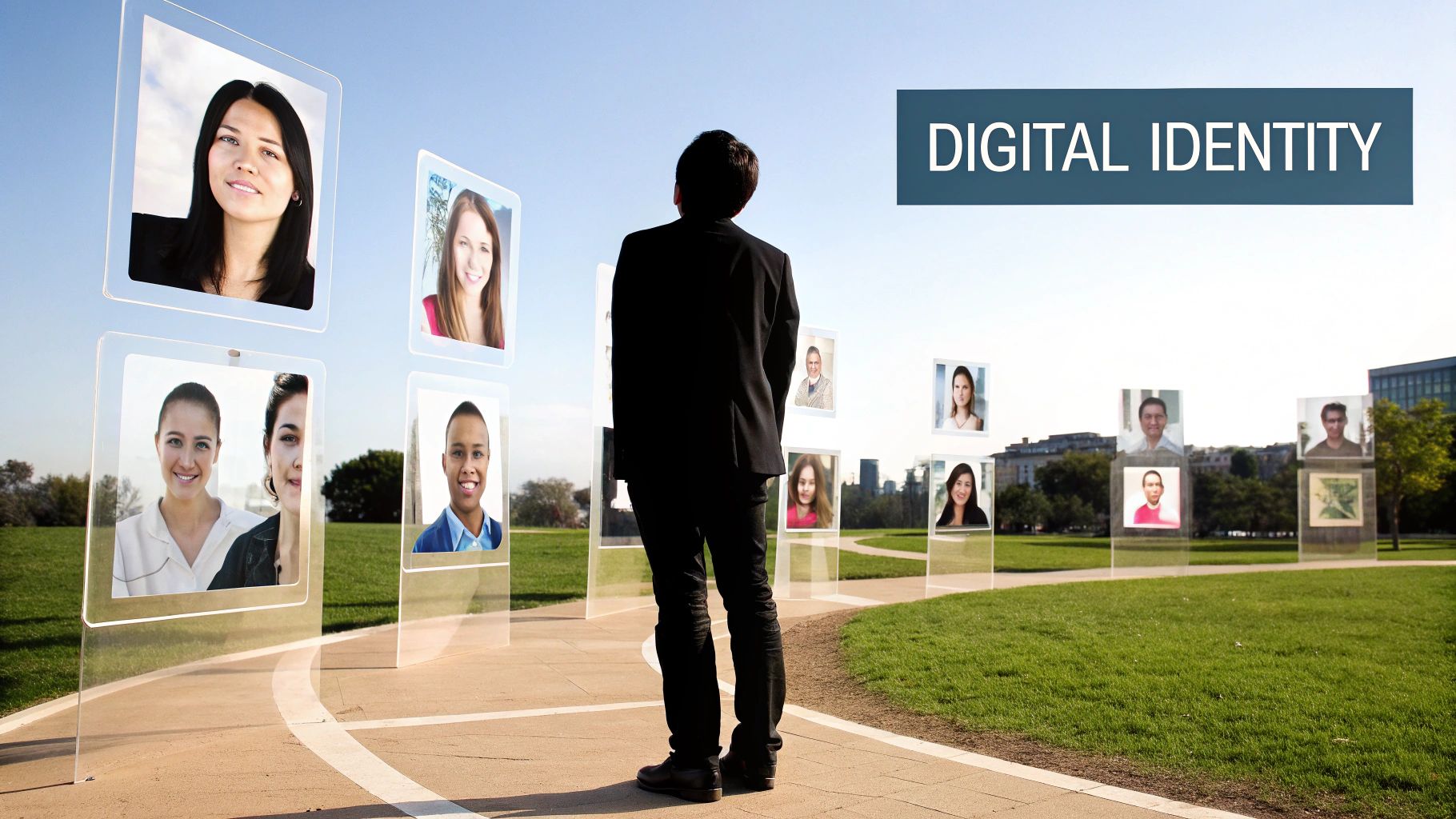 A collage of diverse AI-generated avatars created from photos, showcasing different styles from realistic to artistic.