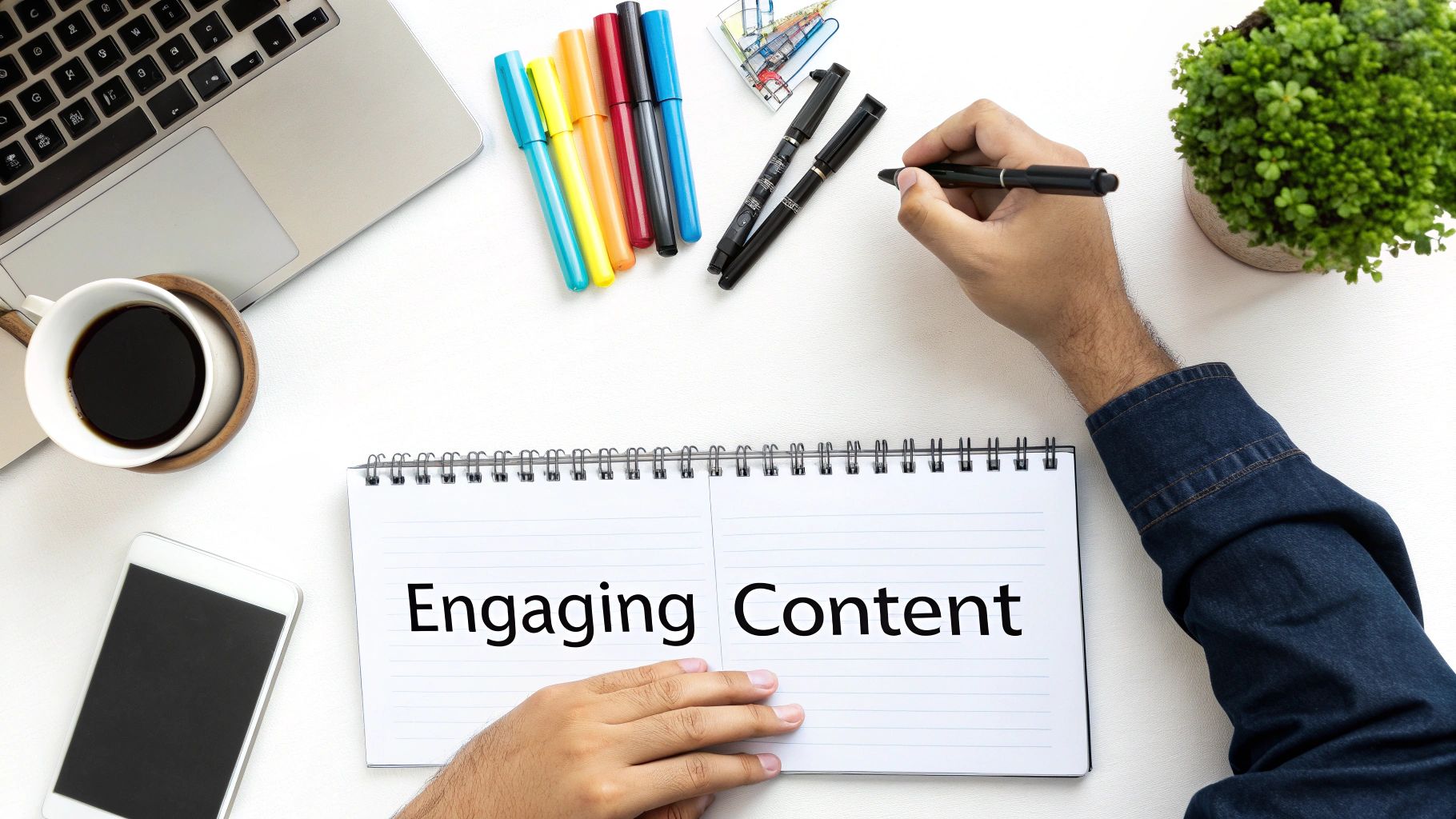 A group of diverse people engaging in a lively discussion around a table, with social media icons floating above them, representing online conversation.