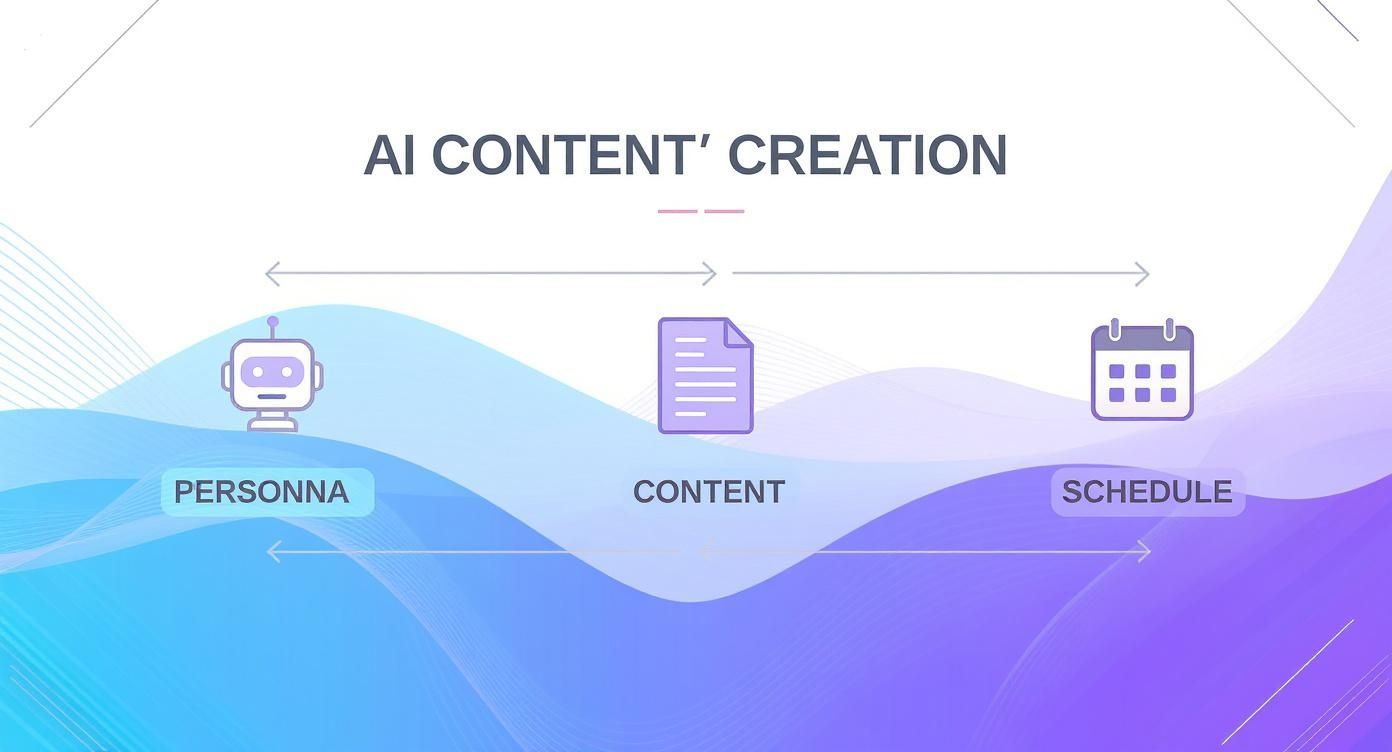 Infographic about ai content creation for social media