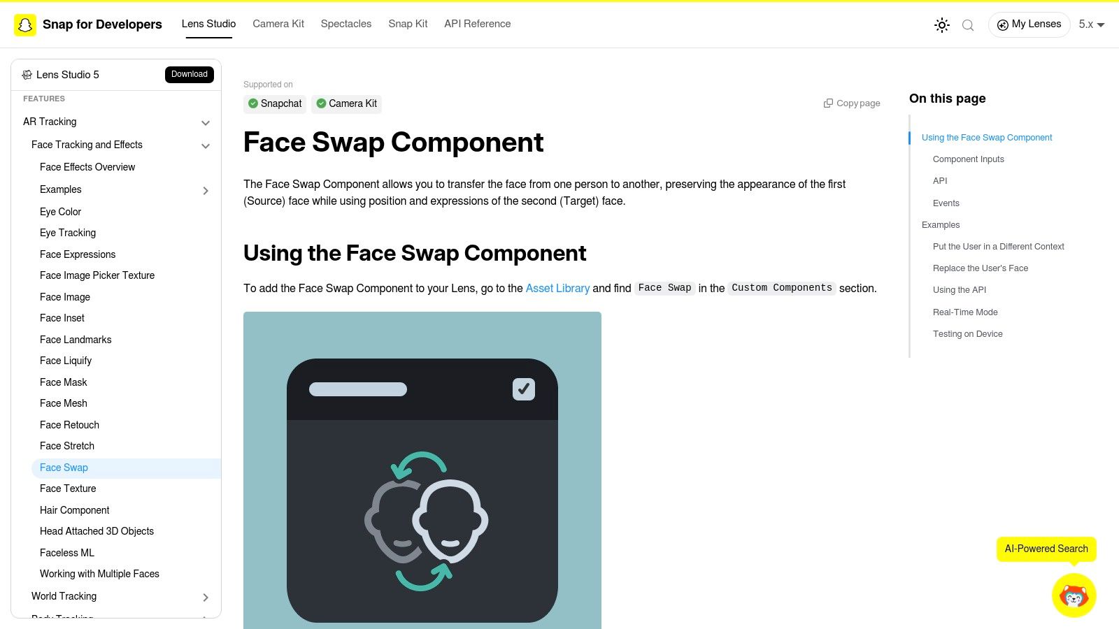Snapchat Lenses (Face Swap via Lens Studio and in-app)