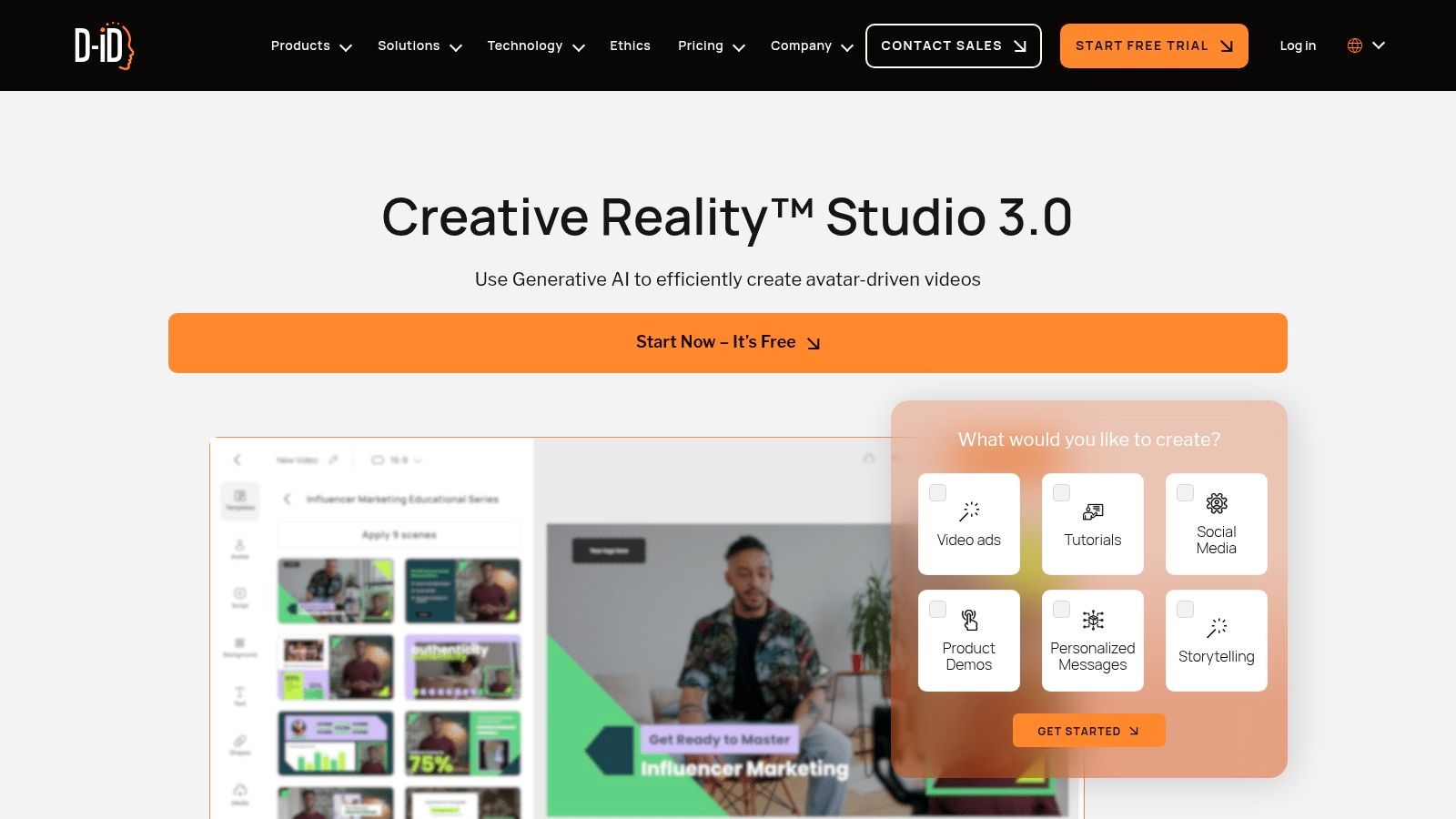 D-ID Creative Reality Studio