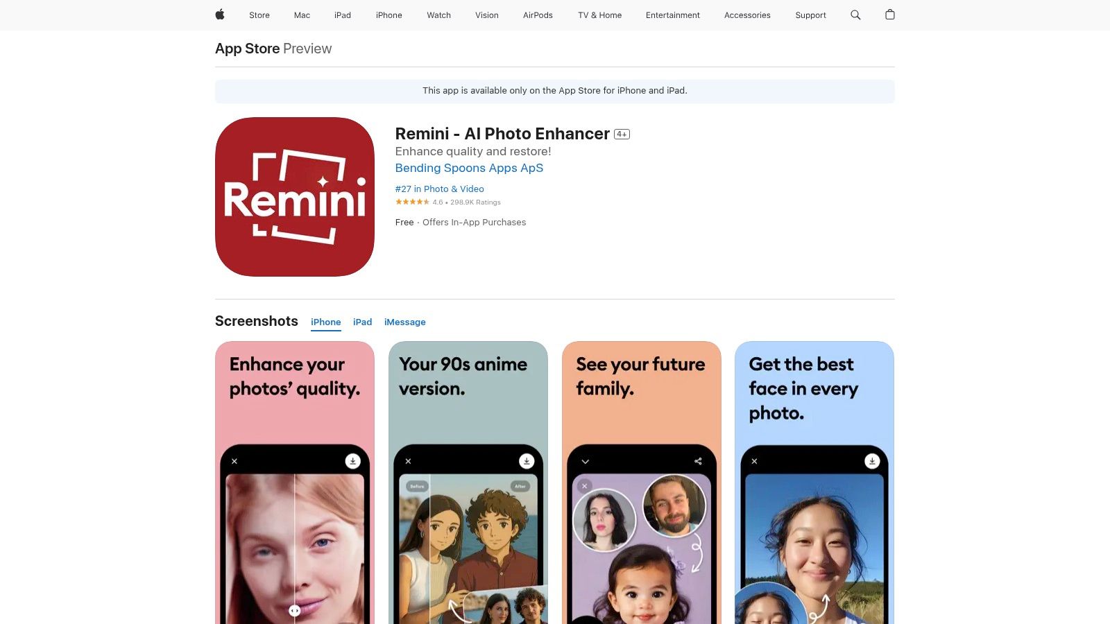 Remini (iOS/Android)