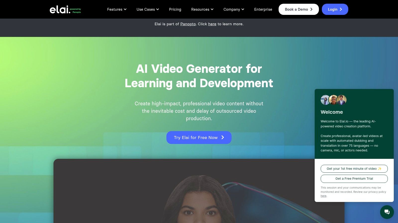 Elai.io talking avatar creator platform