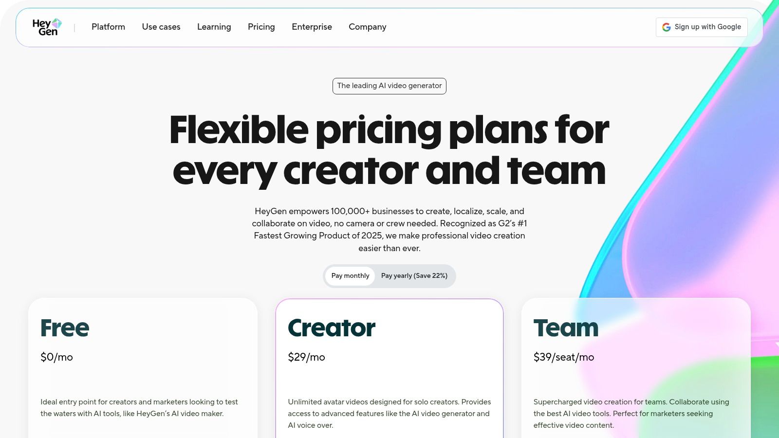 HeyGen pricing plans