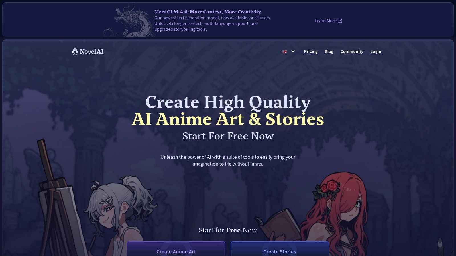 A grid of four anime-style images of a female character with pink hair generated using an AI tool, showcasing different poses and outfits.