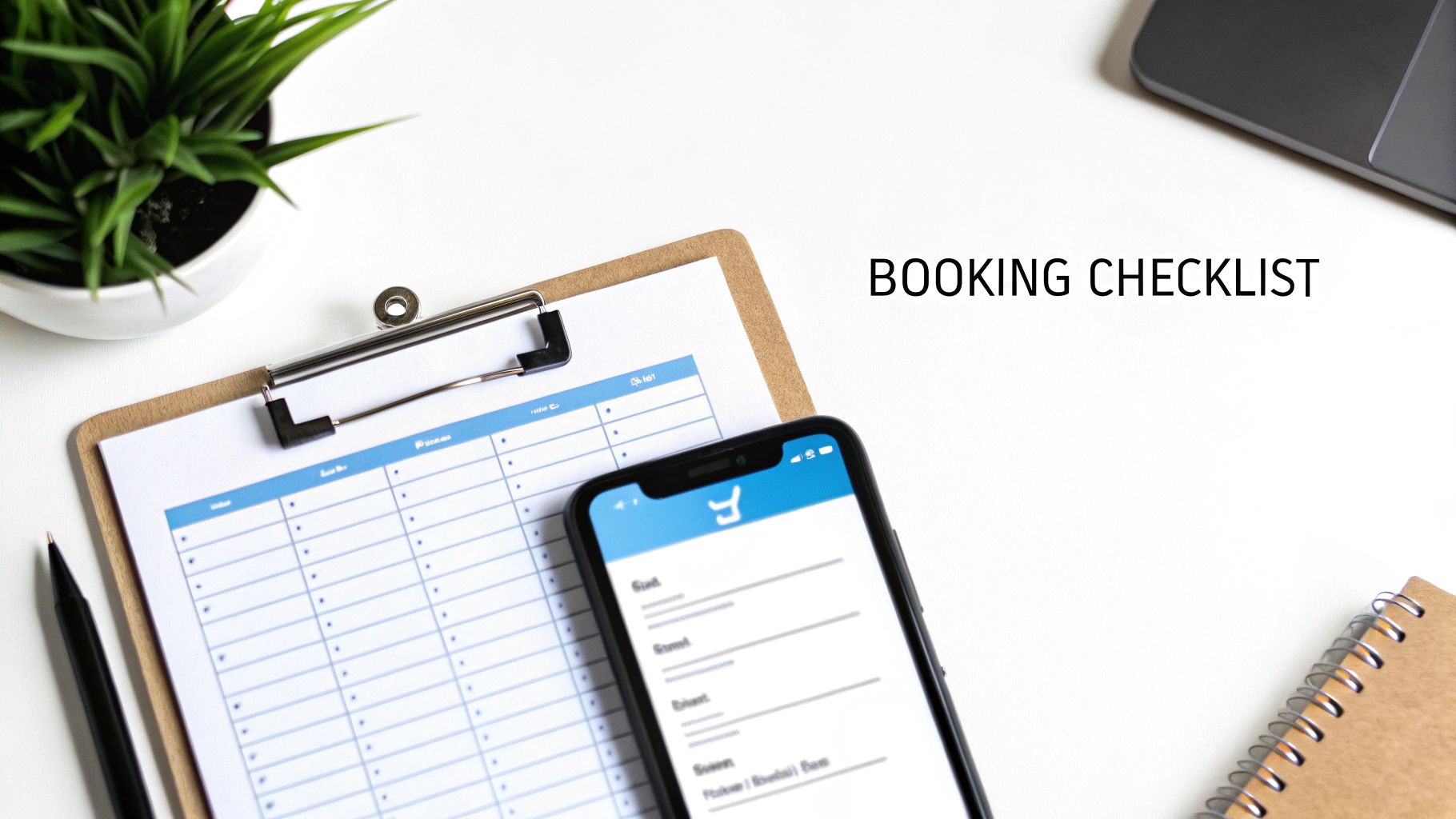 A person marking items on a clipboard while inspecting a limousine