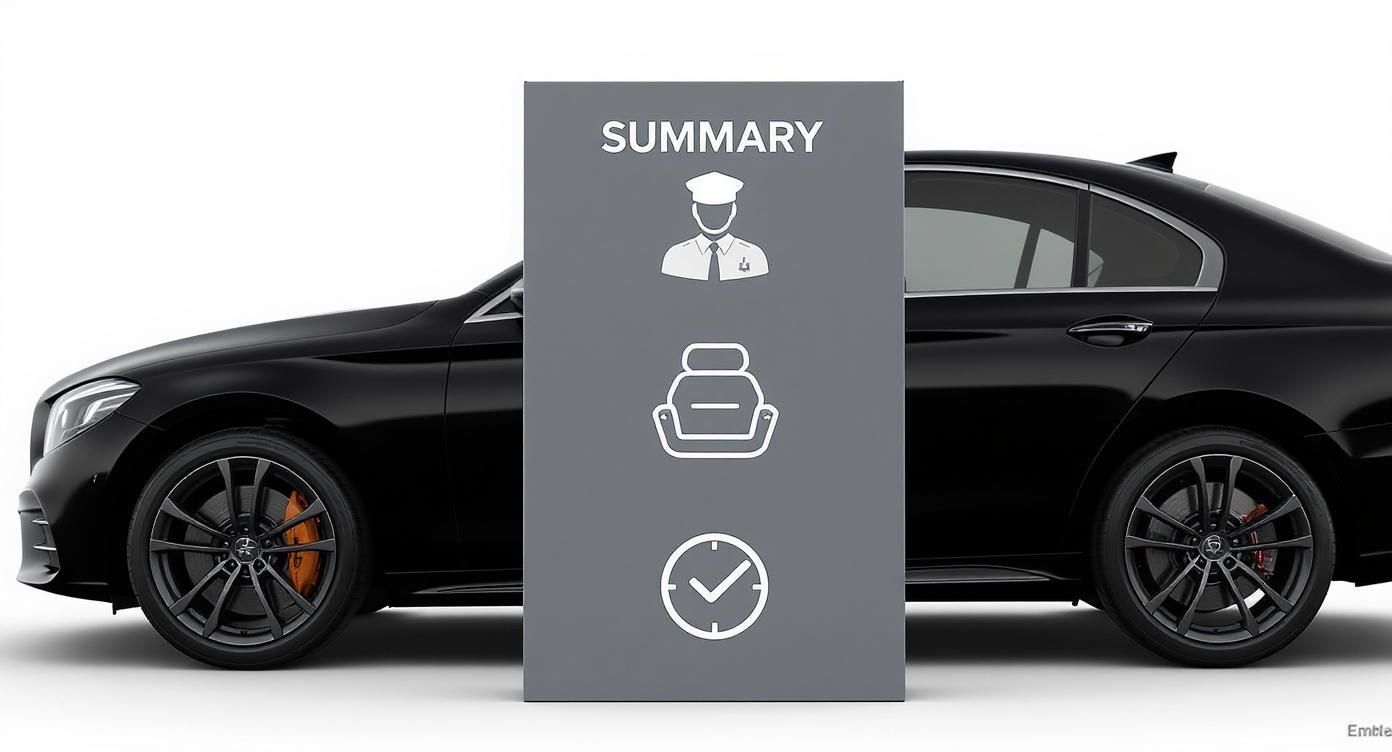 Infographic about black car car service