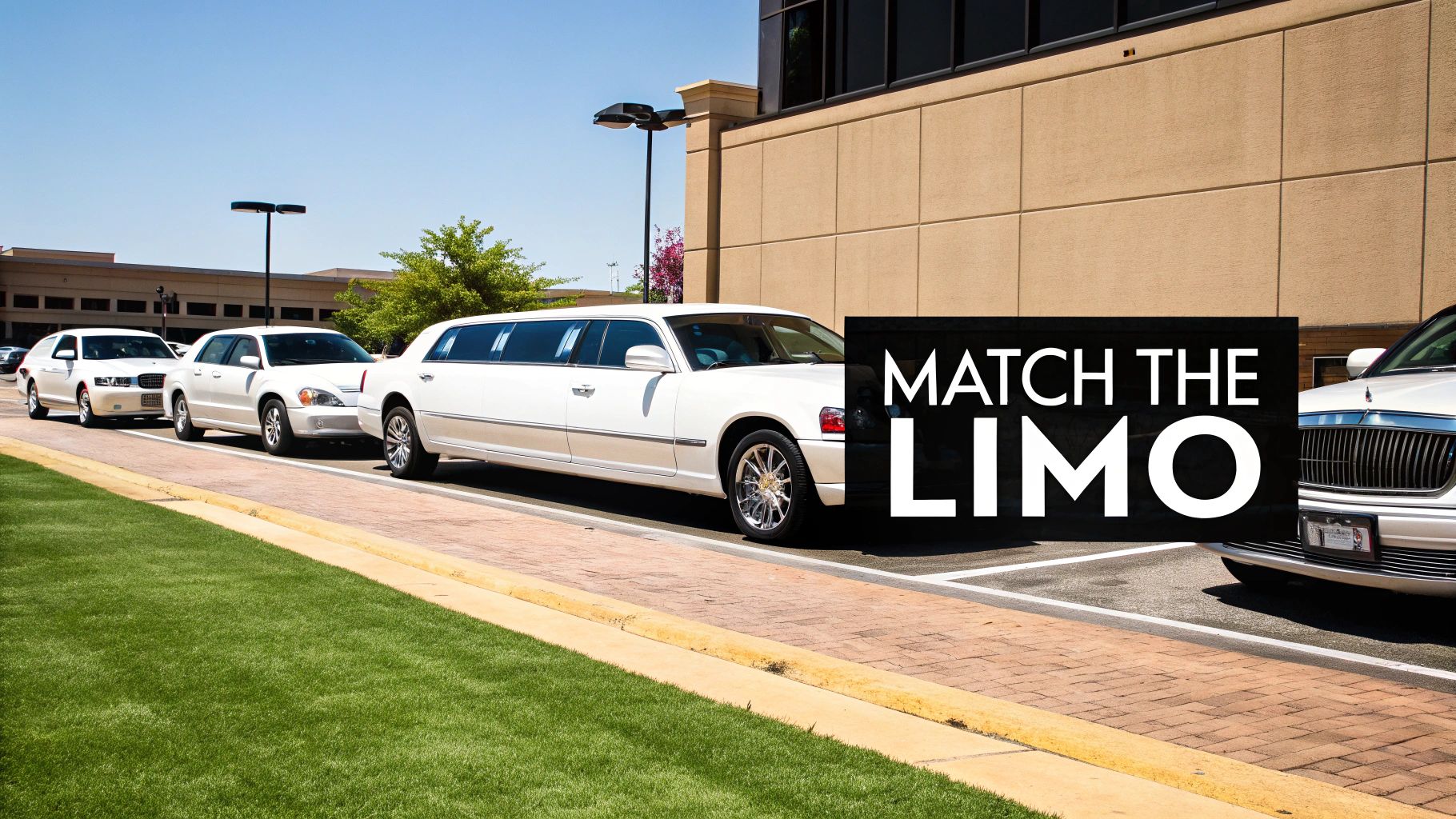 People getting into a modern limo for an event