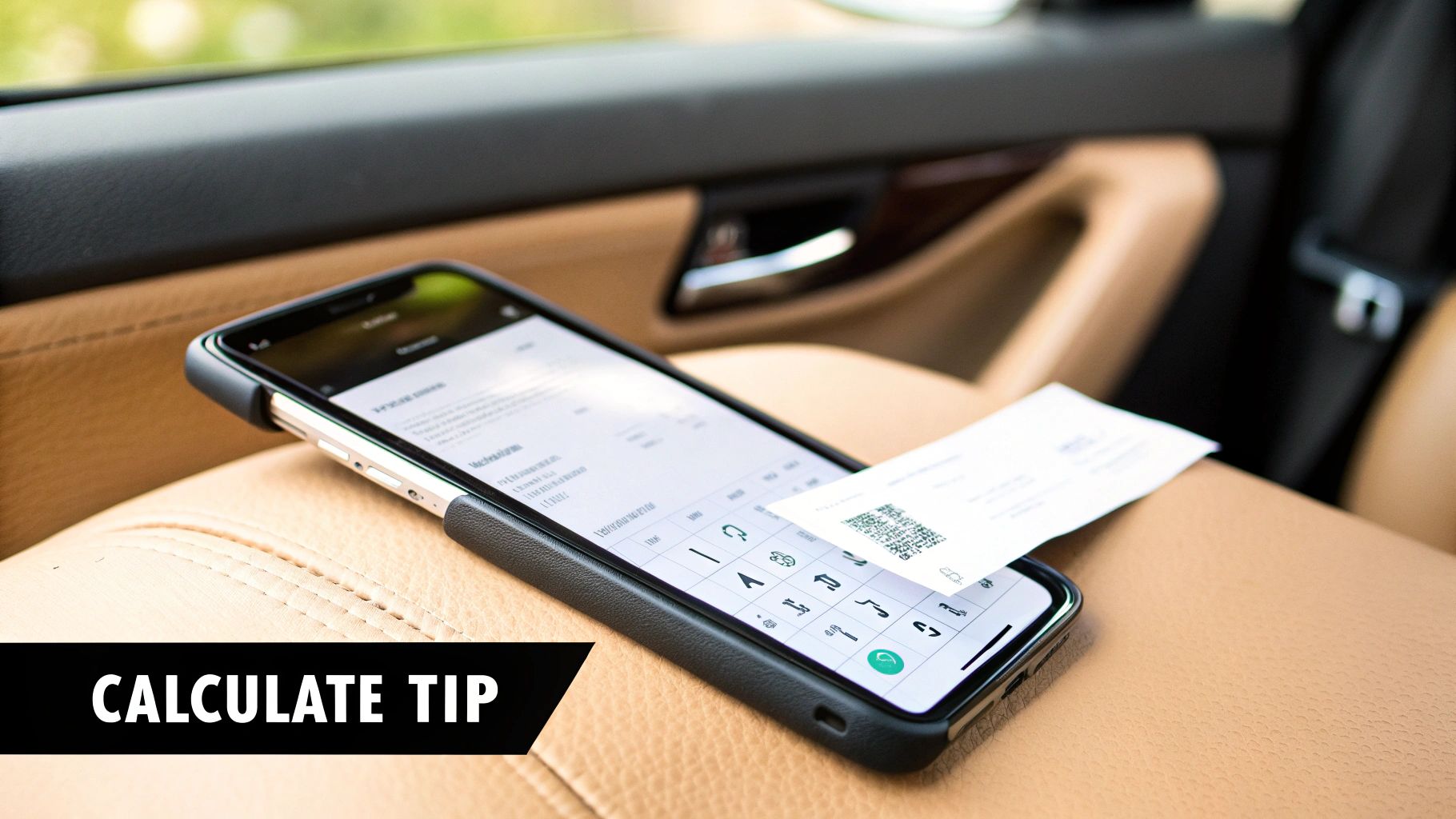 Elegant limo interior