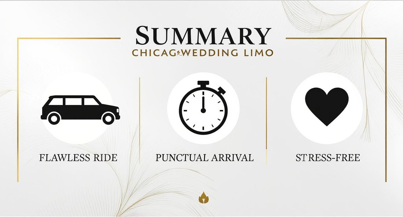 Infographic about wedding limo service chicago