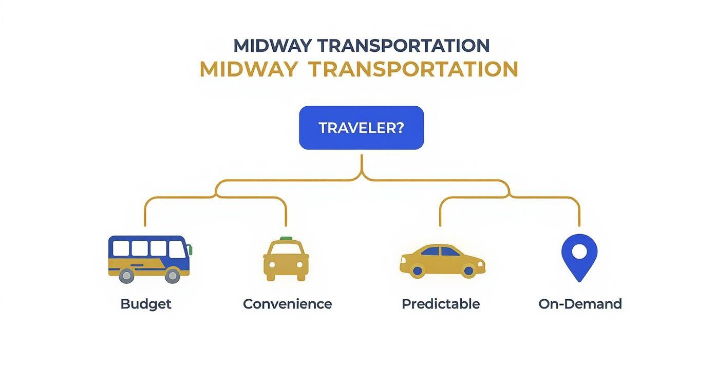 Infographic about midway airport car service