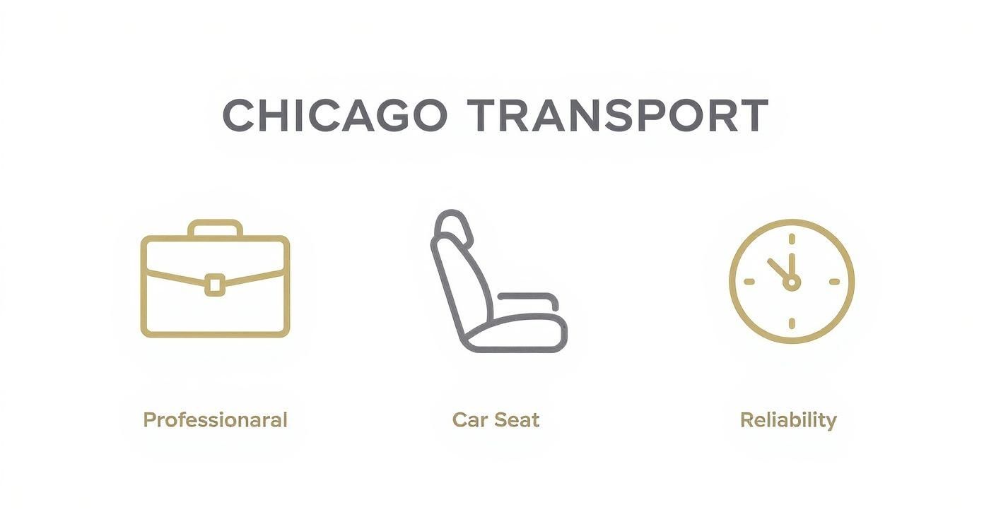Infographic about black car service in chicago